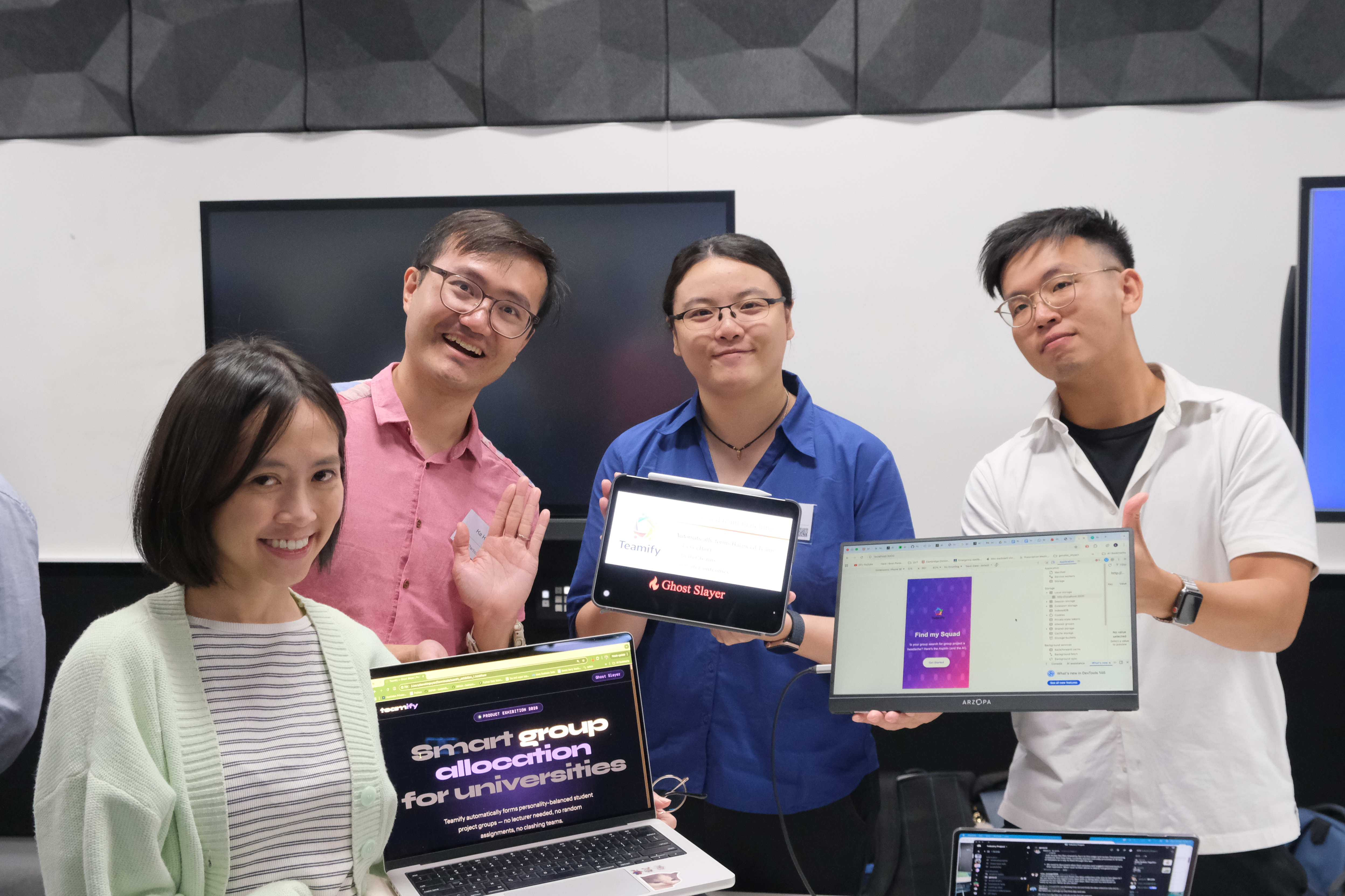 AIML Hackathon team presenting their project